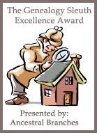 Ancestral Branches Genealogy Sleuth Excellence Award